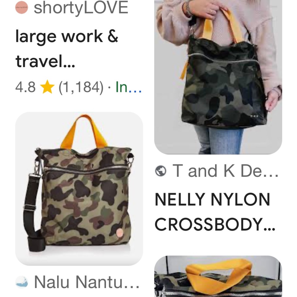 Shorty love Camo cross body / purse Bag with Orange Handles - Picture 10 of 10